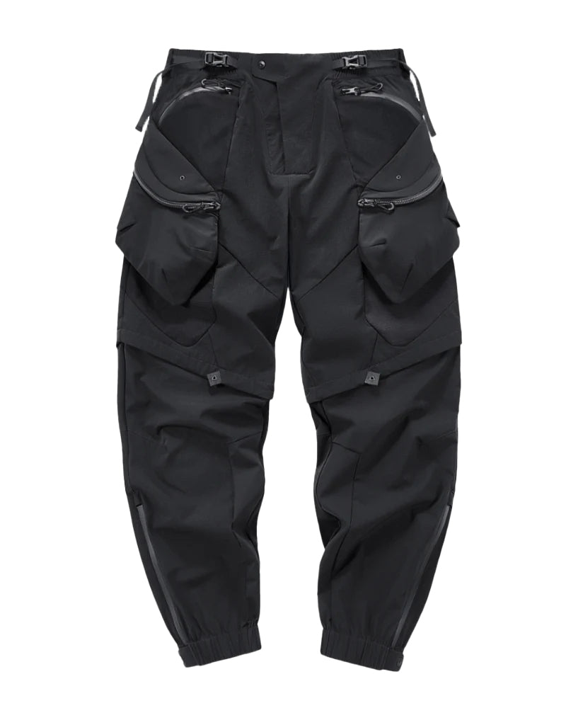 Functional Deconstructed Patchwork Zippered Cargo Pants