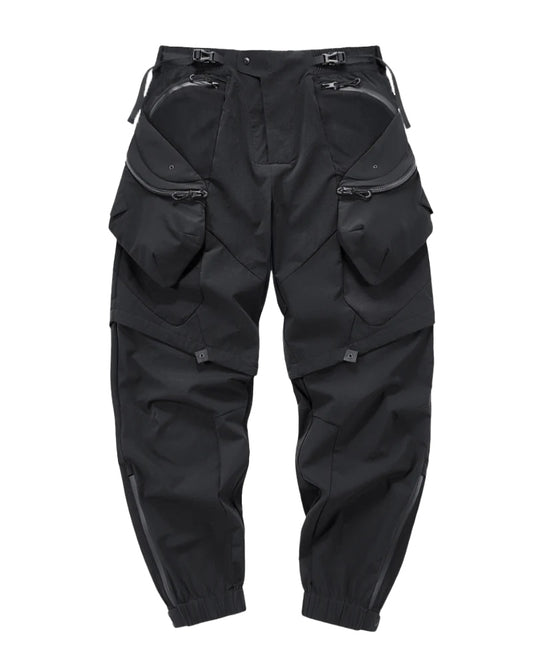 Functional Deconstructed Patchwork Zippered Cargo Pants