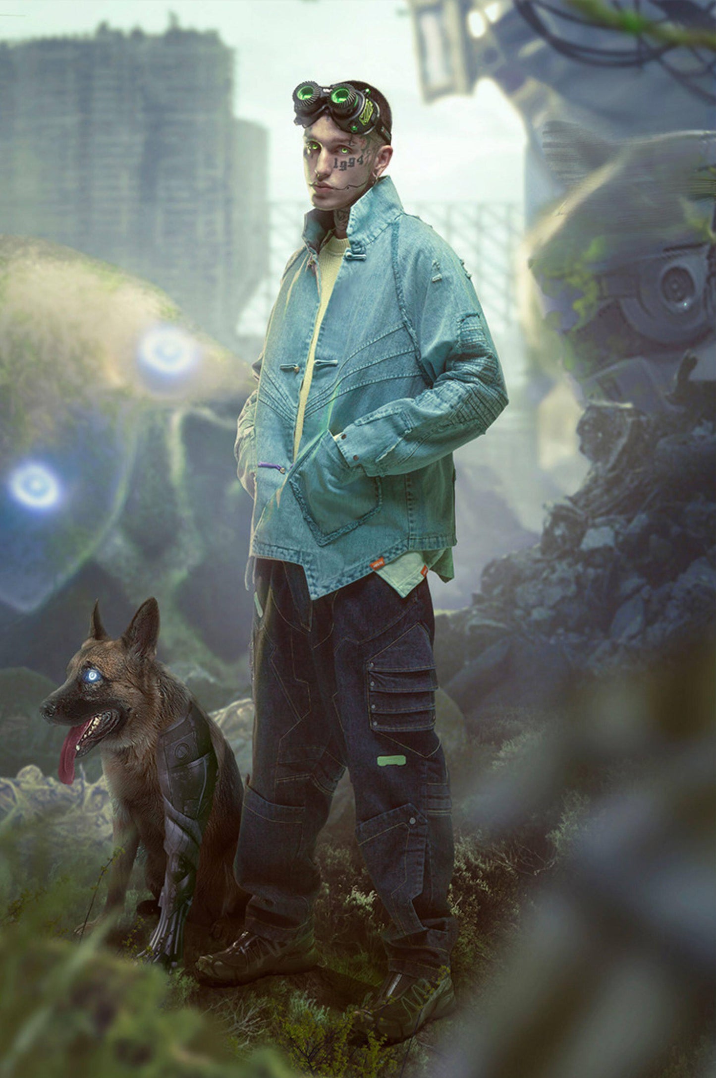 CBP-030-X｜Cyberpunk Techwear Set Top / Bottom