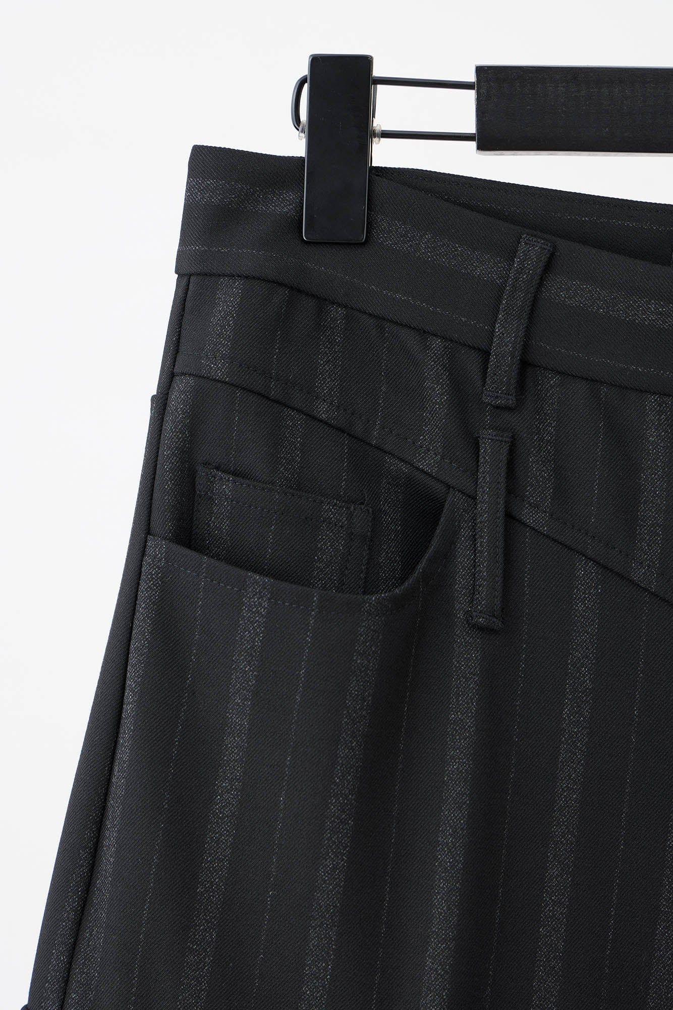 Multi-Pocket Stripe Detachable-Leg Pants