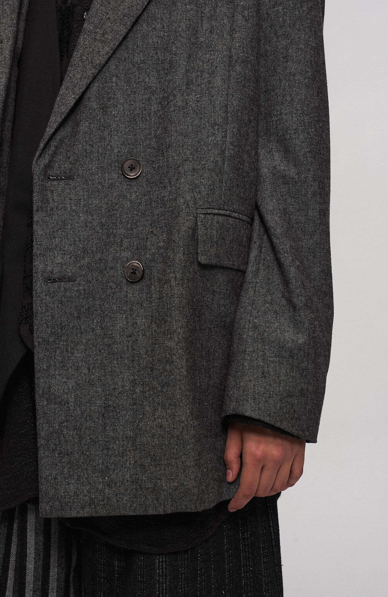 Rope Wrap Wool-Blend Suit Jacket