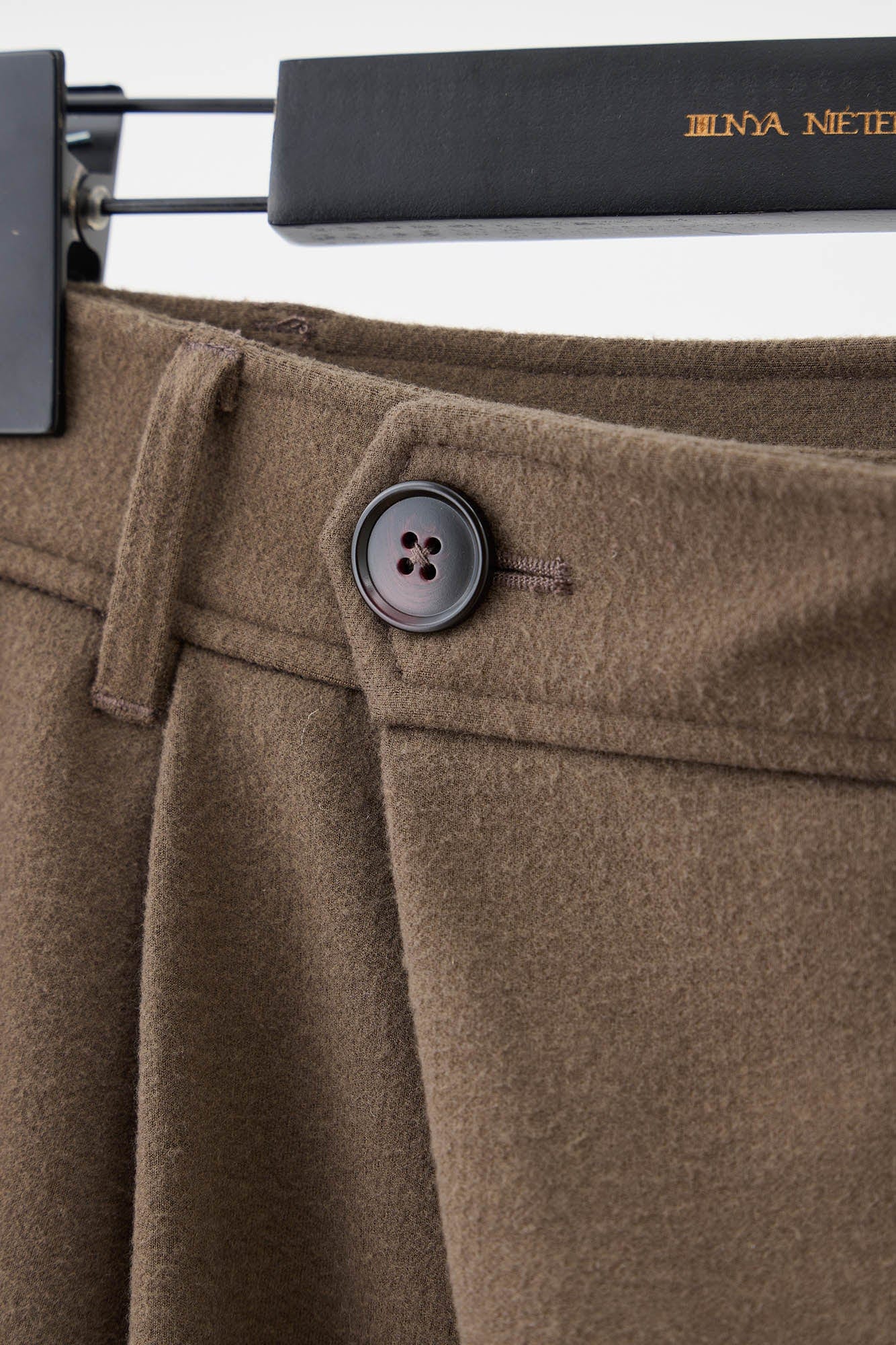 Distressed Hem Asymmetrical Fly Trousers