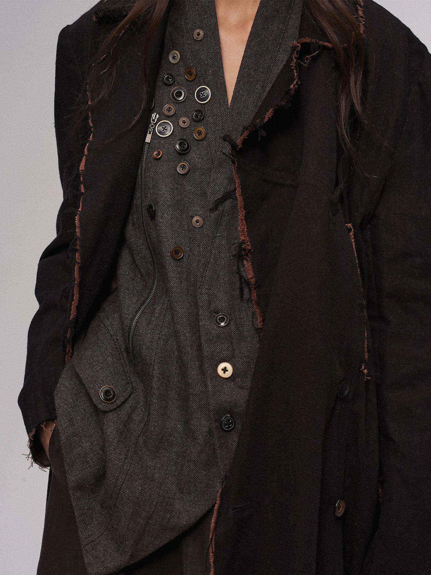 Retro Button Embellished Back-Harness Vest