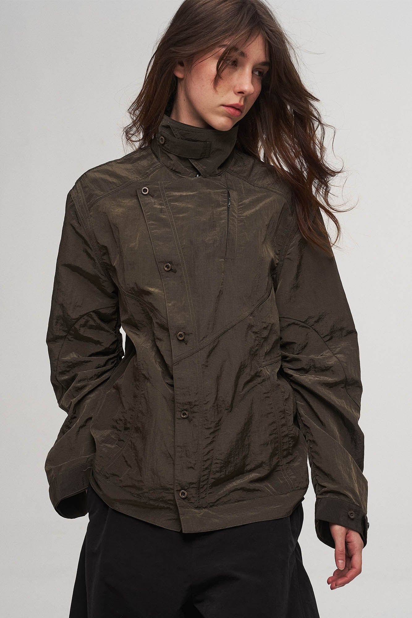 Utility Seam-Paneled Reversible Jacket