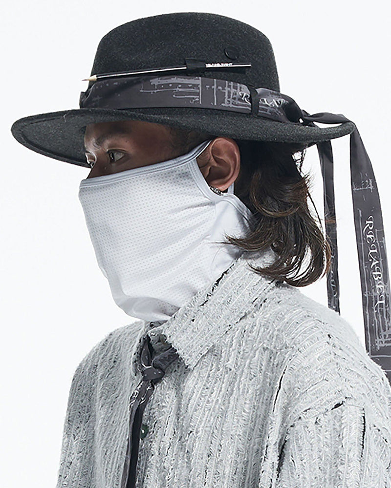 Wool Felt Detachable Silk-Scarf Fedora Hat