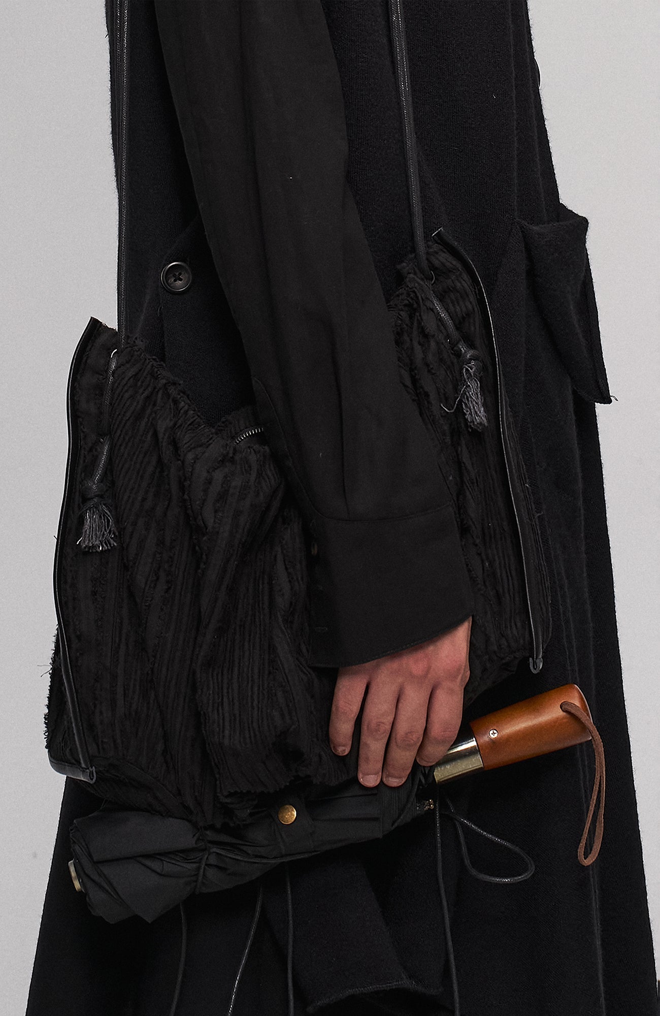 Asymmetrical Draped Seamed Shirt