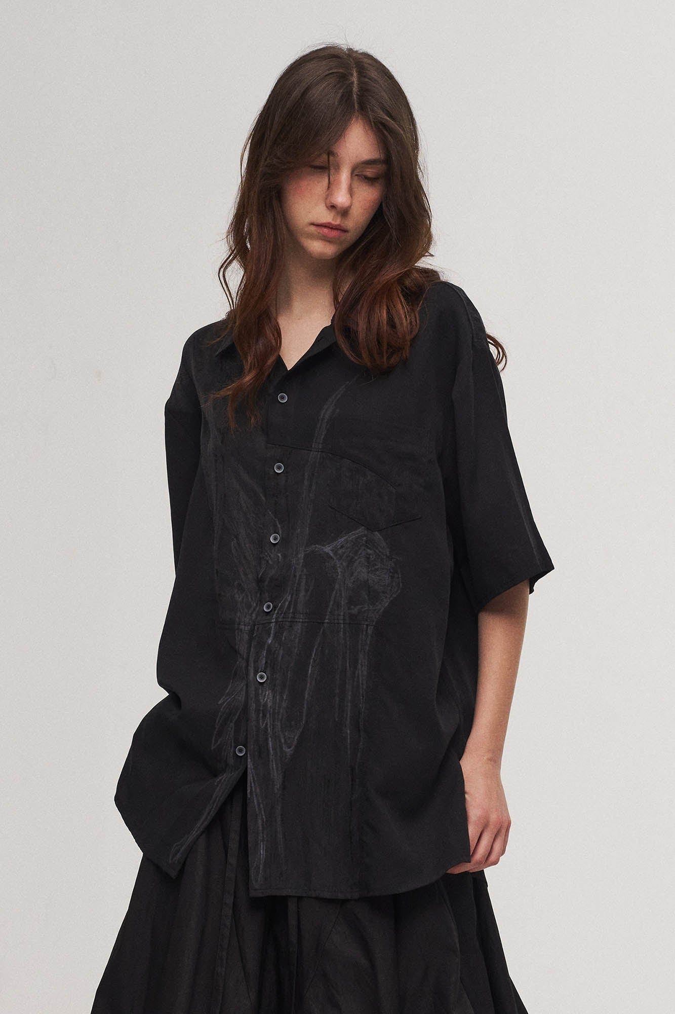 Dark Angel Paneled Half Shirt
