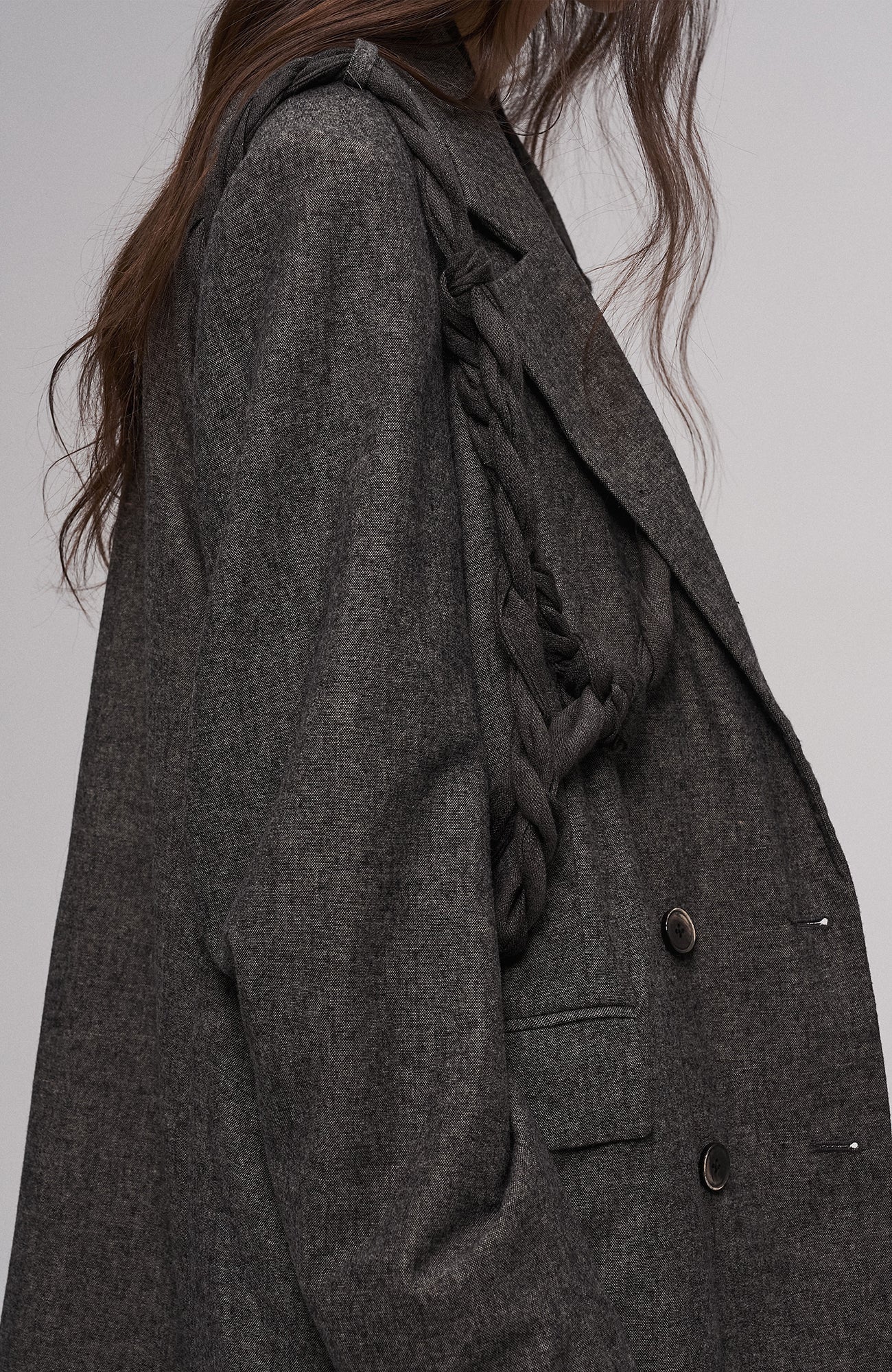 Rope Wrap Wool-Blend Suit Jacket