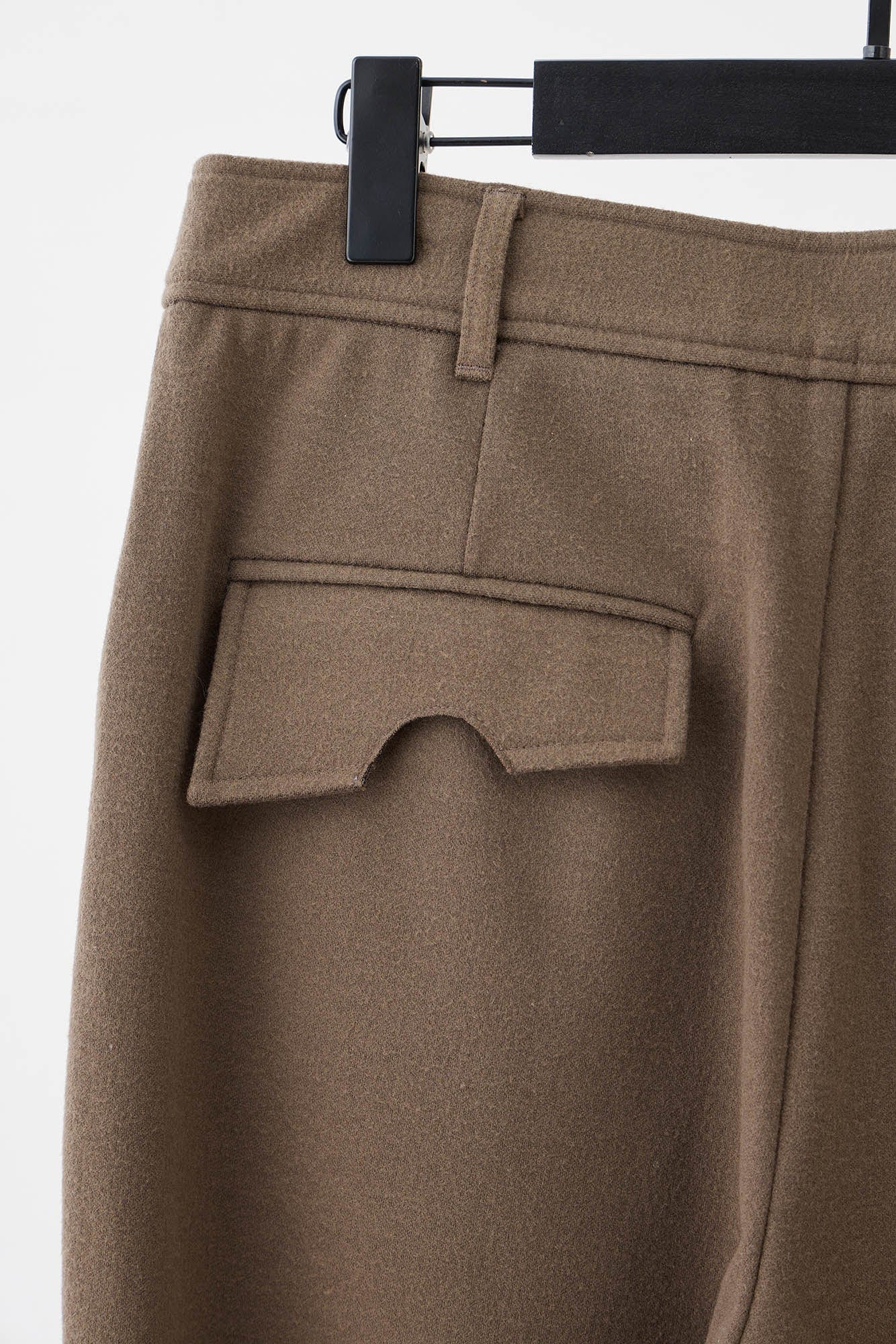 Distressed Hem Asymmetrical Fly Trousers