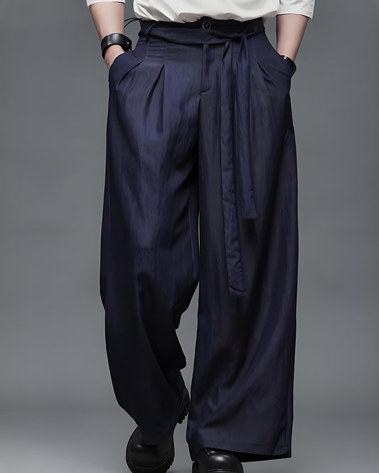 Minimalist Japanese Zen Wide-Leg Hakama Pants