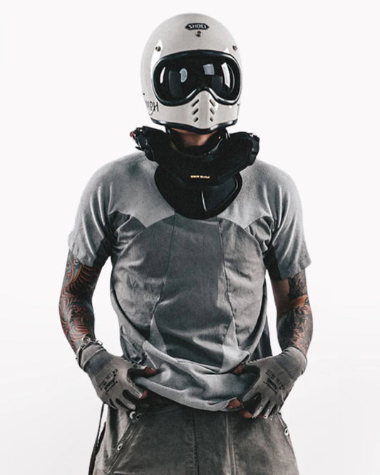 Wasteland Wear 3D Patchwork Distressed Cotton T-Shirt