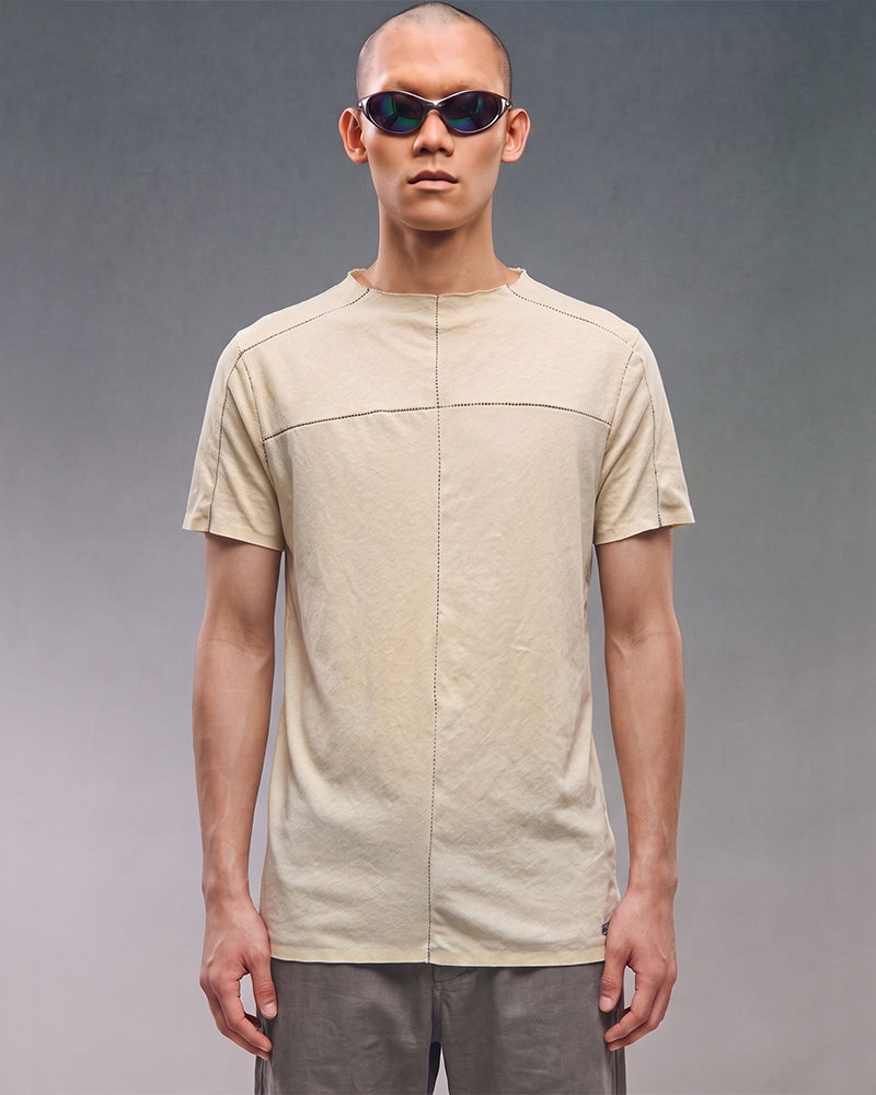 Post-Apocalyptic Paneled Raw Stitch Short Sleeve Tee