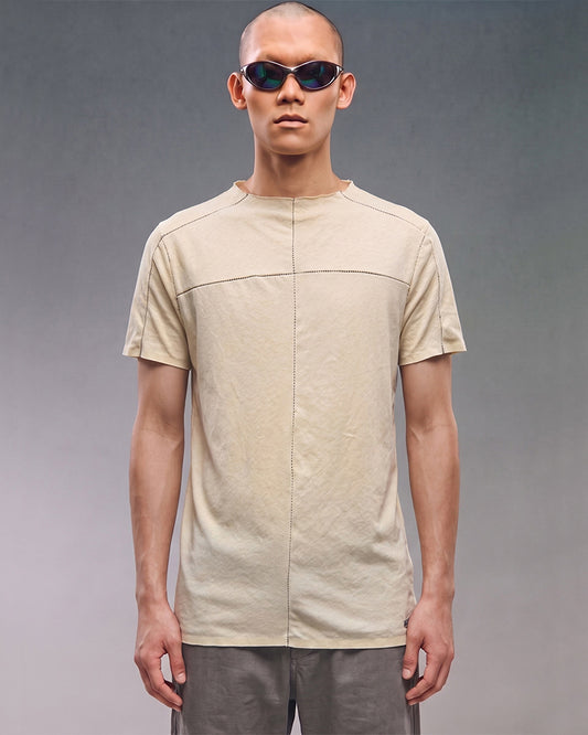 Post-Apocalyptic Paneled Raw Stitch Short Sleeve Tee