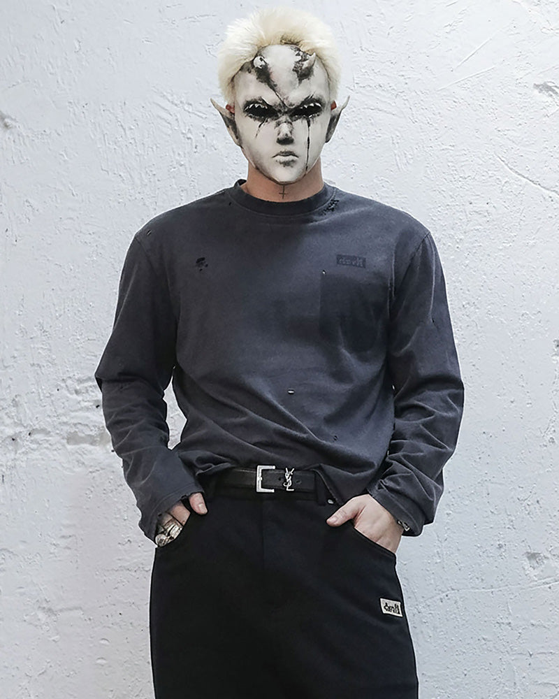 Devil Distressed Long-Sleeve Tee