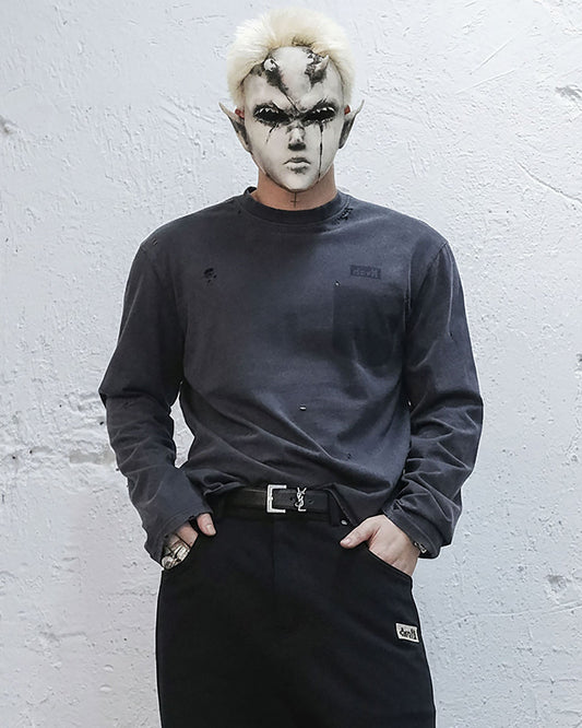 Devil Distressed Long-Sleeve Tee