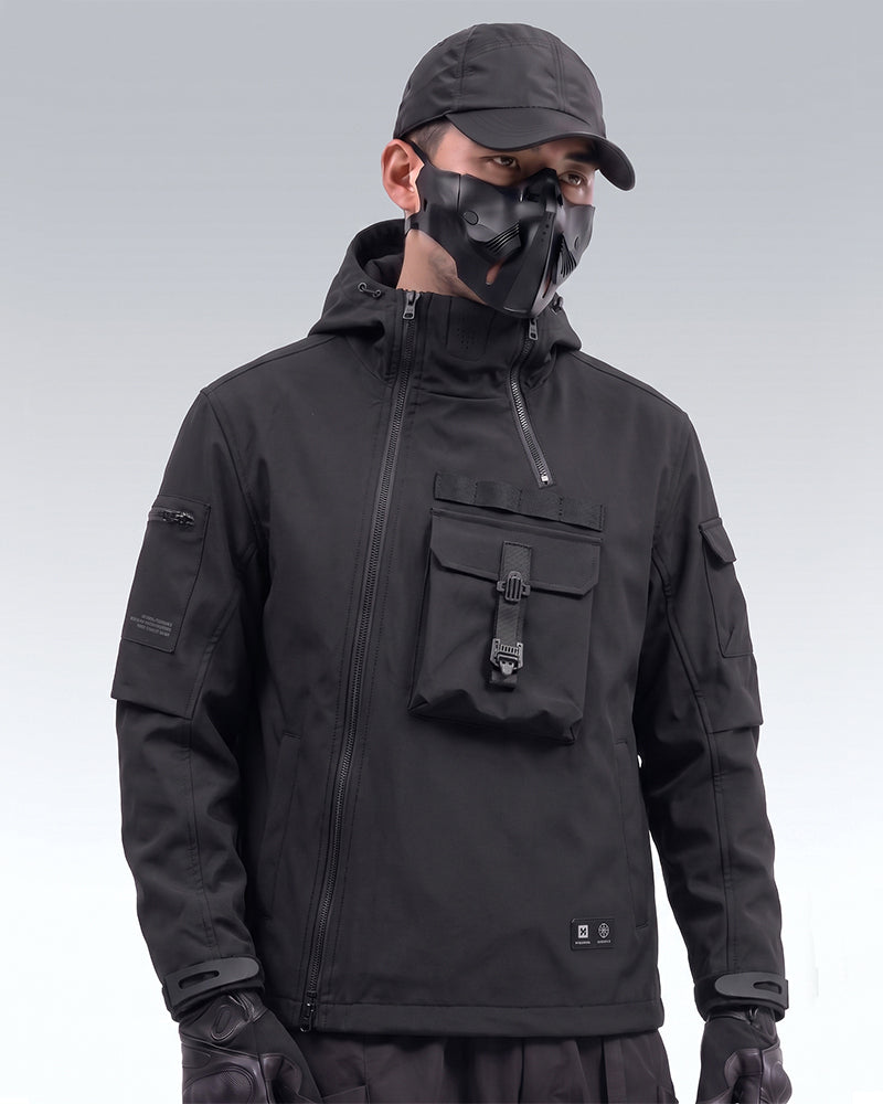 Techwear Hooded Tactical Cargo Jacket