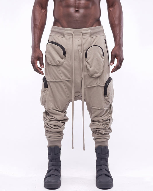 Post‑Apocalyptic Multi‑Zip Pocket Cargo Pants