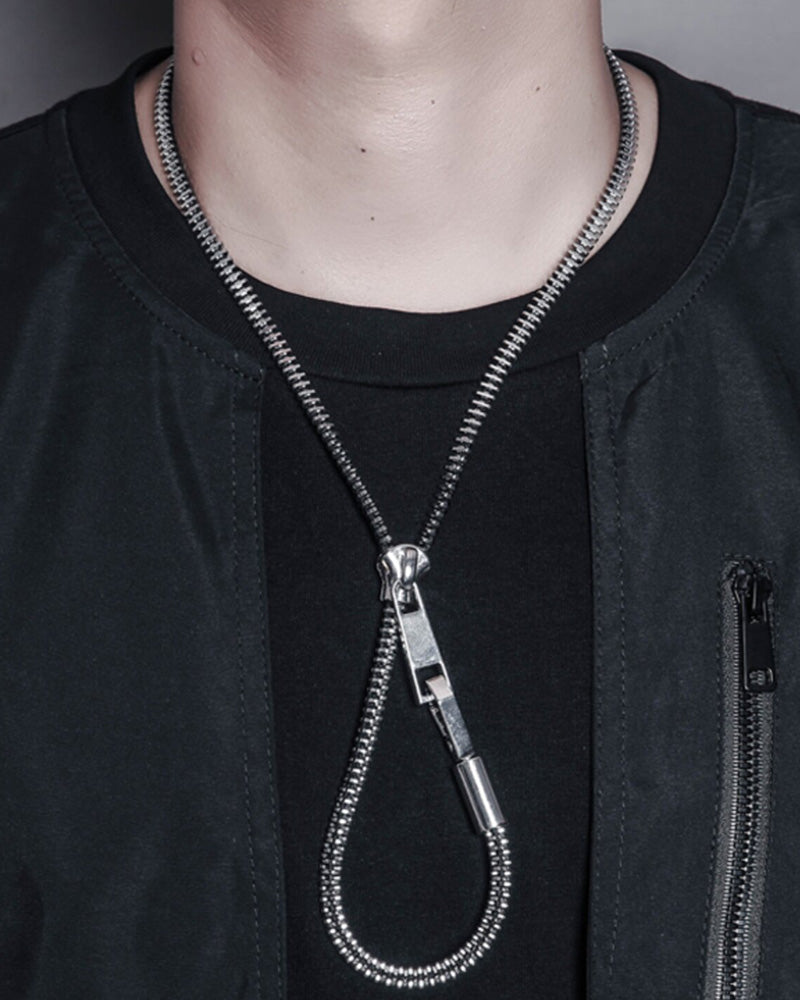 Functional Techwear Zipper Necklace