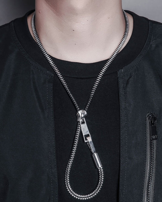 Functional Techwear Zipper Necklace
