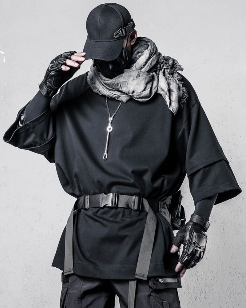 Functional Batwing Sleeve Techwear T-Shirt