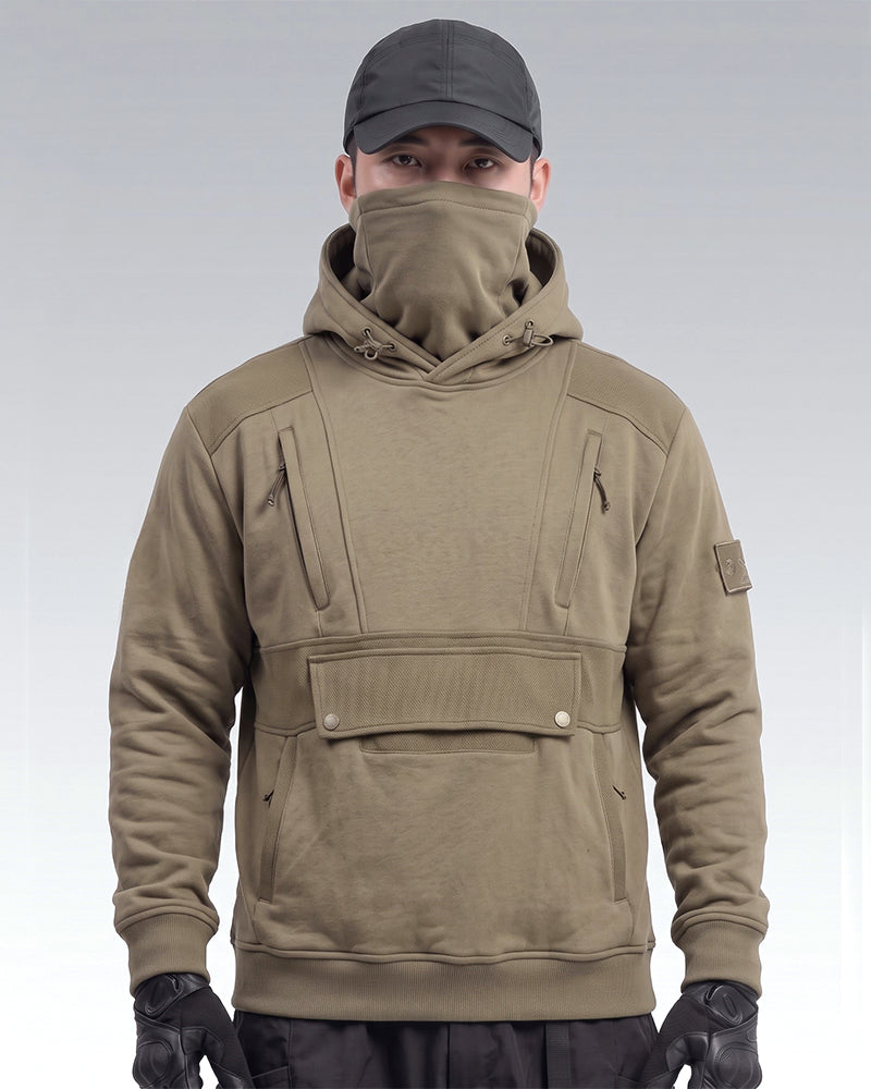 Tactical Multi-Pocket Mask Hoodie