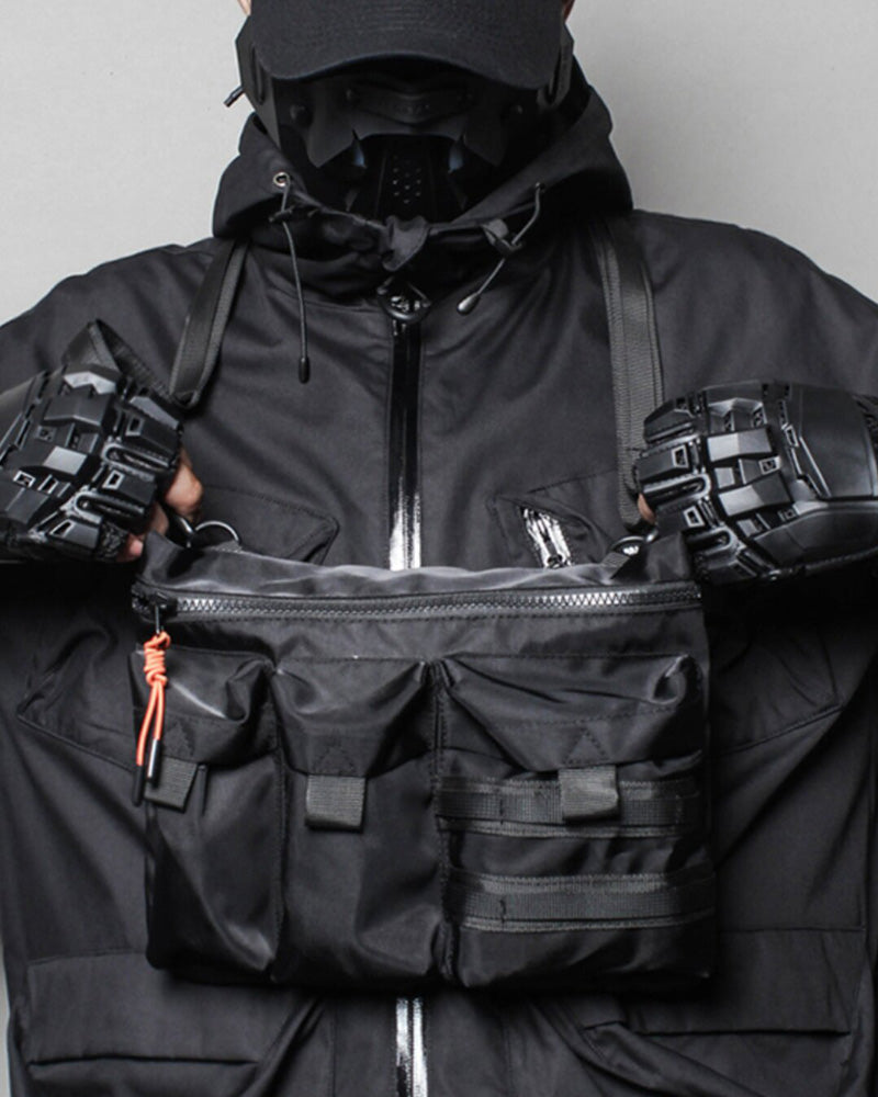 Techwear Utility Multi-Pocket Sling Bag
