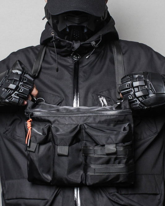 Techwear Utility Multi-Pocket Sling Bag
