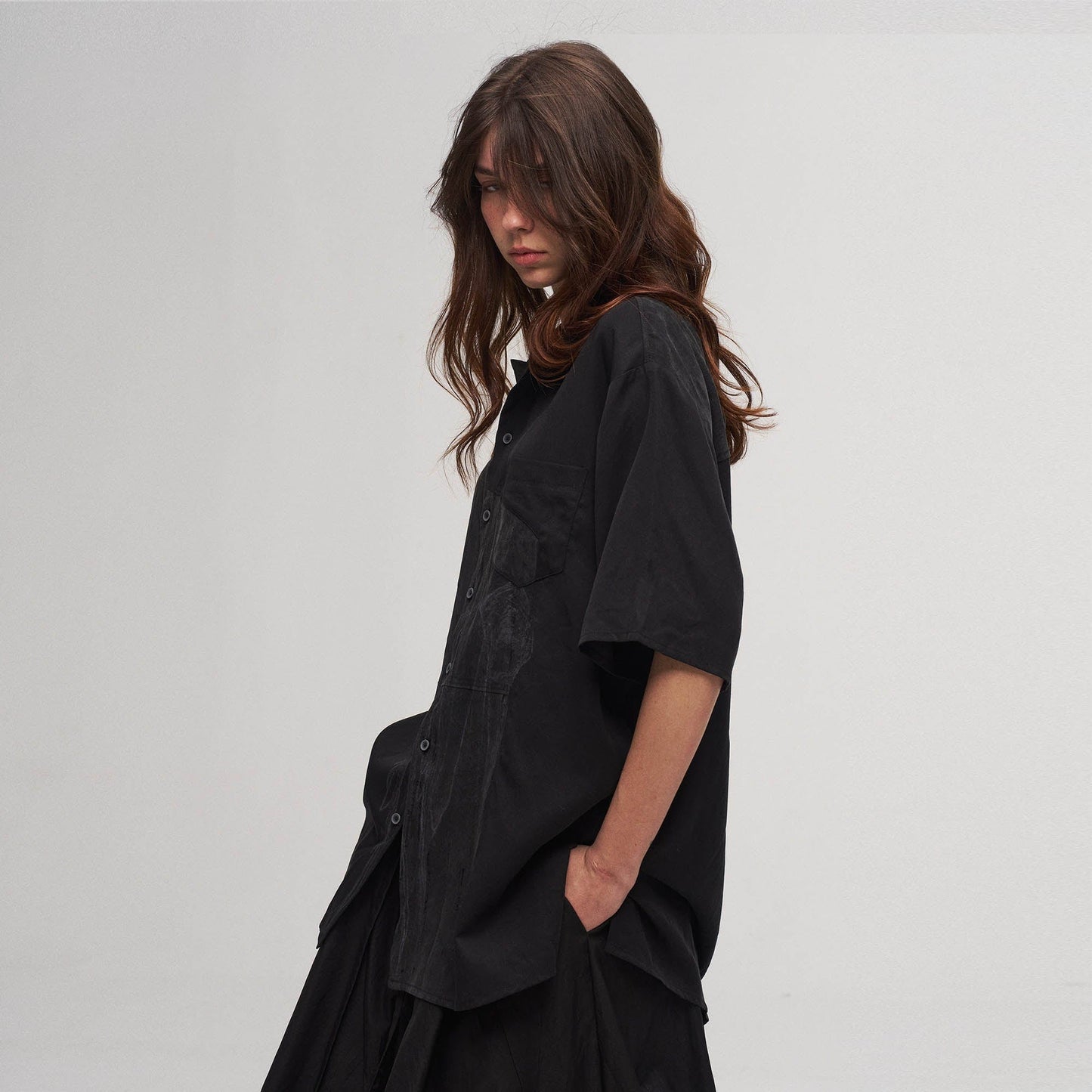 Dark Angel Paneled Half Shirt