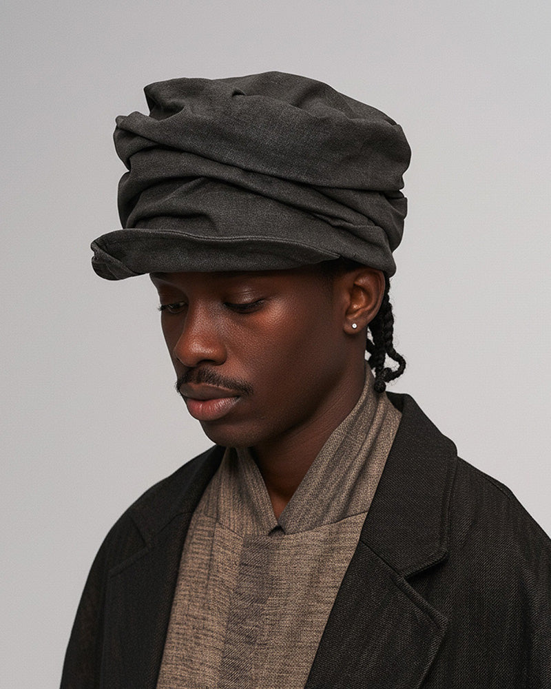 Layered Slouchy Newsboy Hat