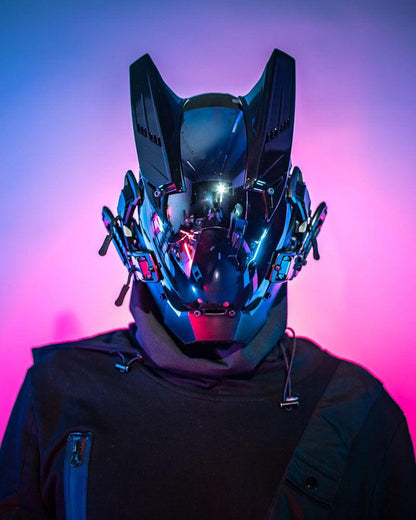 Futuristic Cyberpunk Helmet Mask