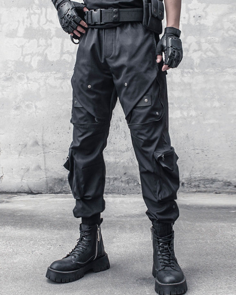 Functional Multi-Zip Large Pockets Cargo Pants
