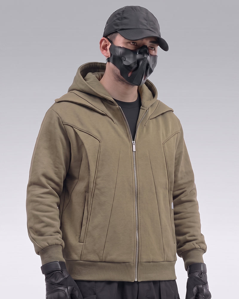 Techwear Multilayer Tactical Zip-up Hoodie