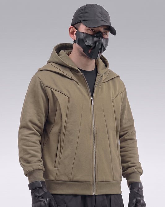 Techwear Multilayer Tactical Zip-up Hoodie