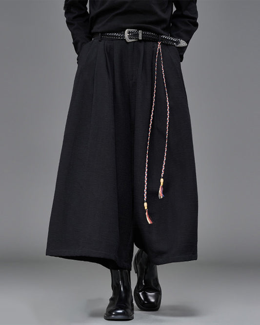 Modern Japanese Vintage Wide Leg Hakama Pants