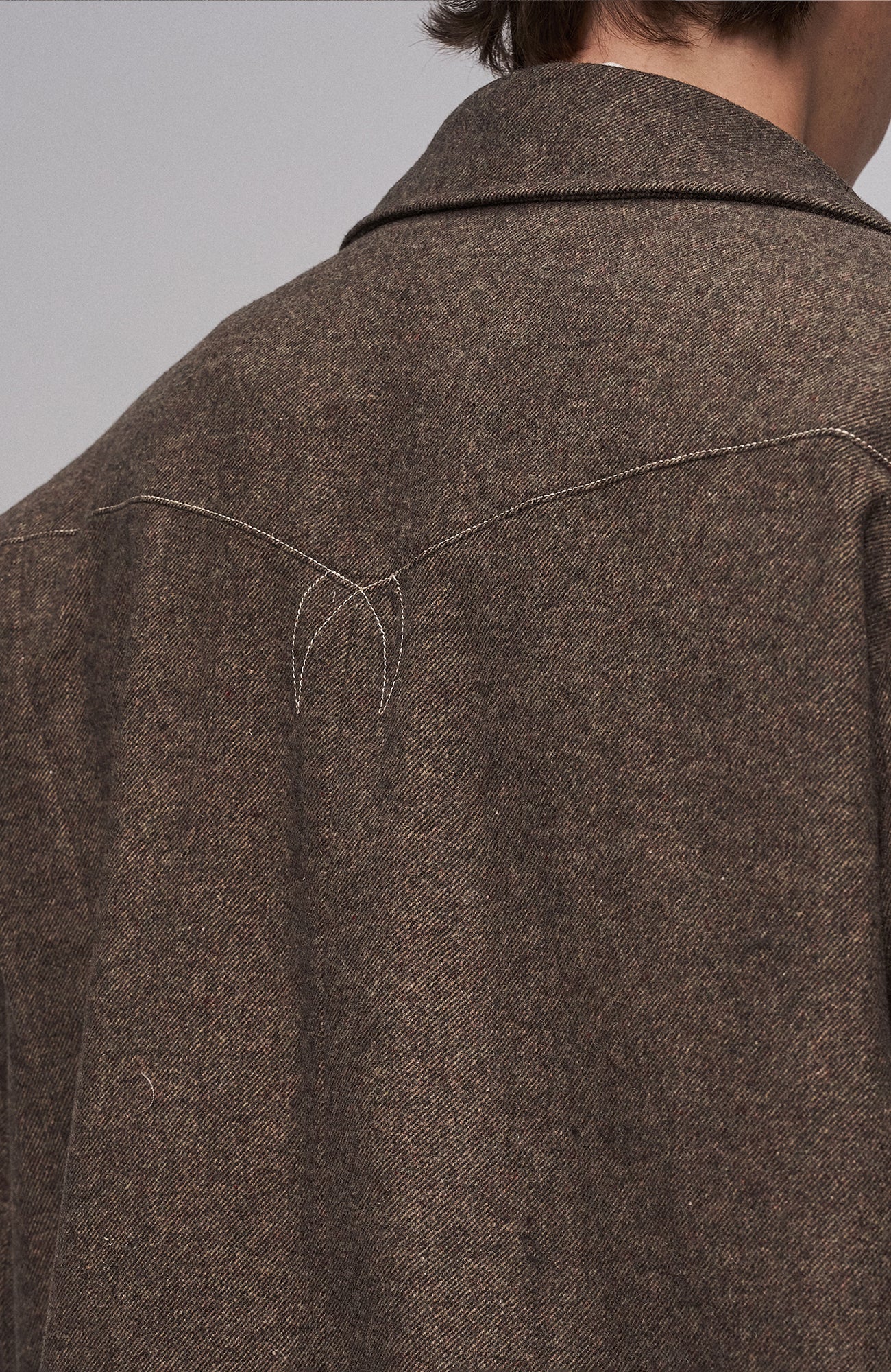 Deconstructed Arc Panel Wool Blend Jacket