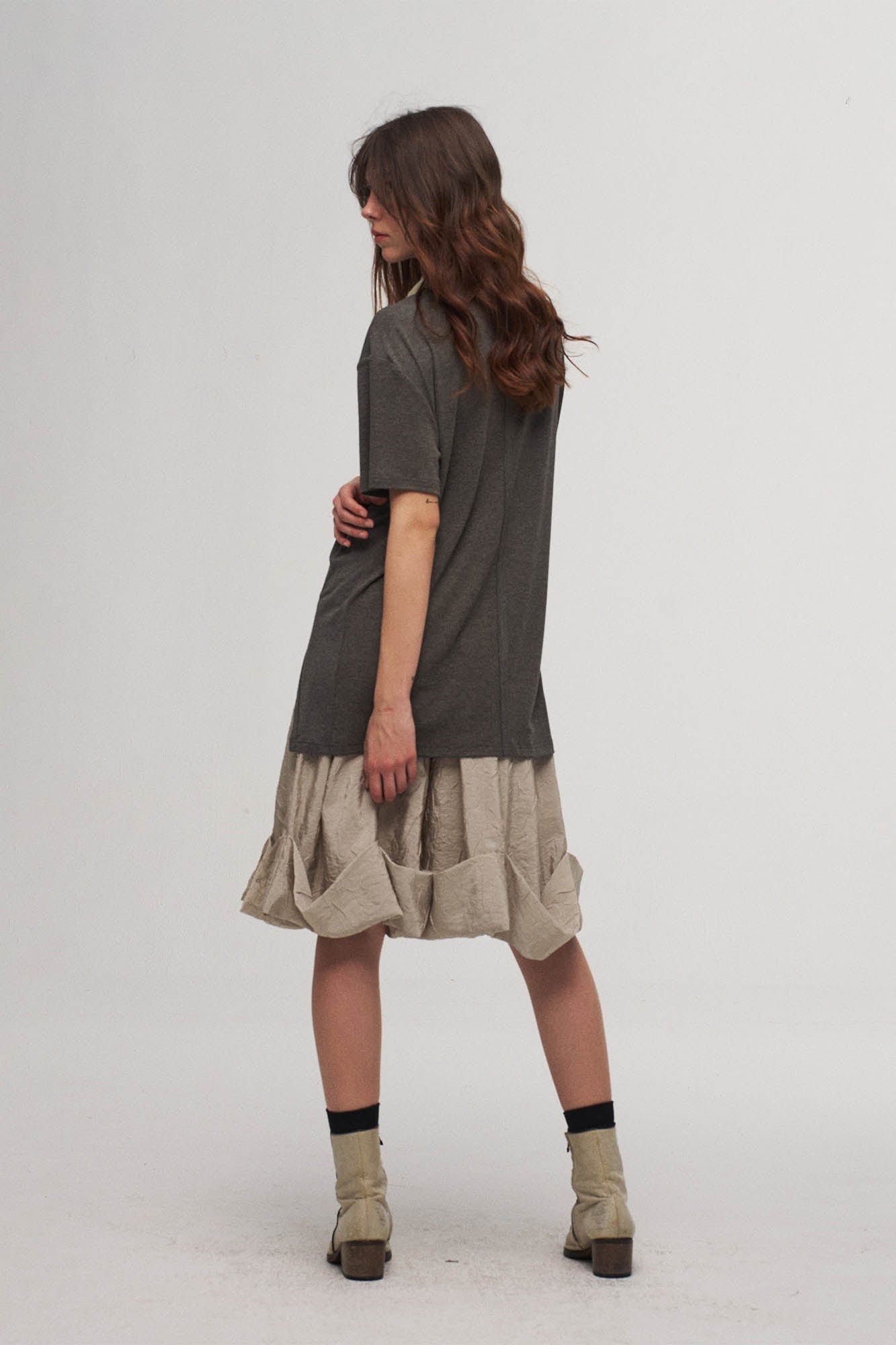 Asymmetrical Layered Spliced T-Shirt