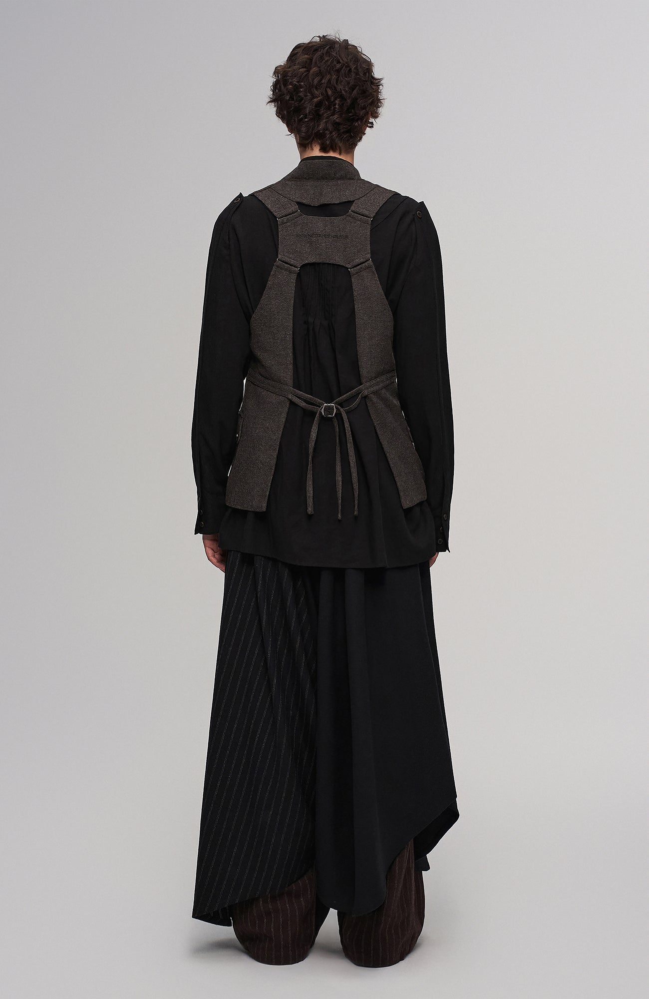 Asymmetrical Draped Seamed Shirt