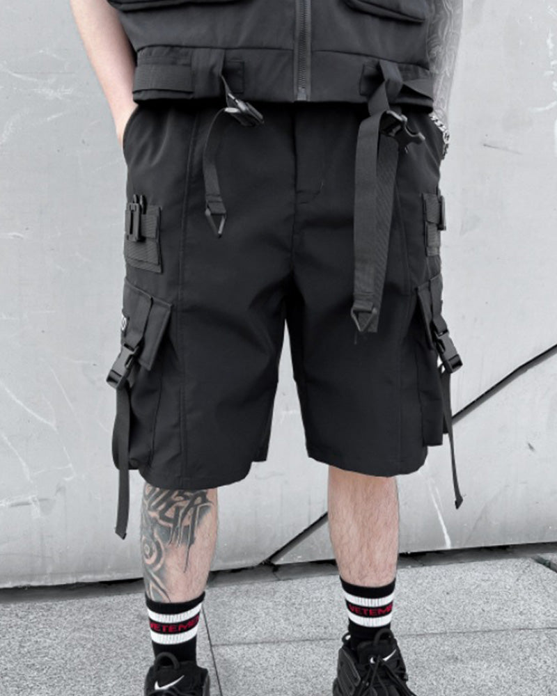 Techwear Multi-Pocket Cargo Shorts