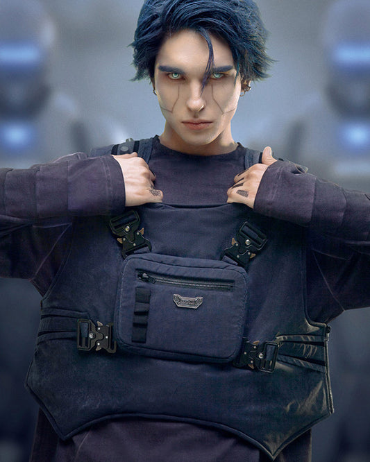 Cyberpunk Techwear Side-Split Tactical Vest