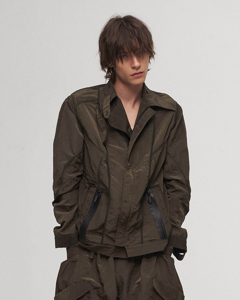 Utility Seam-Paneled Reversible Jacket