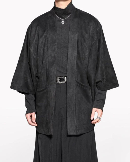 Modern Japanese Suede Kimino Jacket