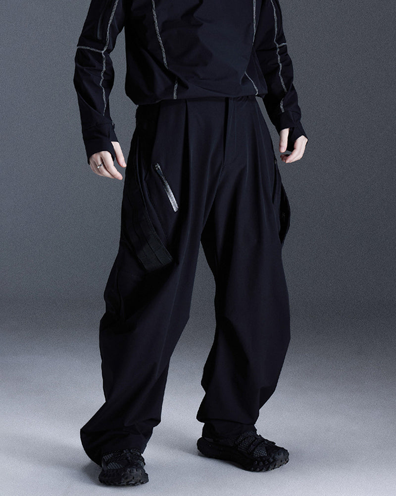 Molle-System Crinkled Water-Repellent Tactical Carrot Pants