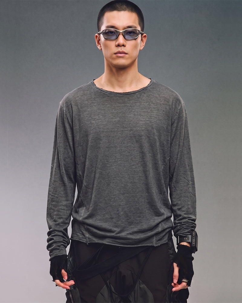 Post‑Apocalyptic Washed Long Sleeve Tee