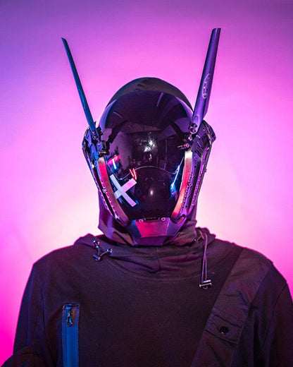 Futuristic Wing Cyberpunk Helmet Mask