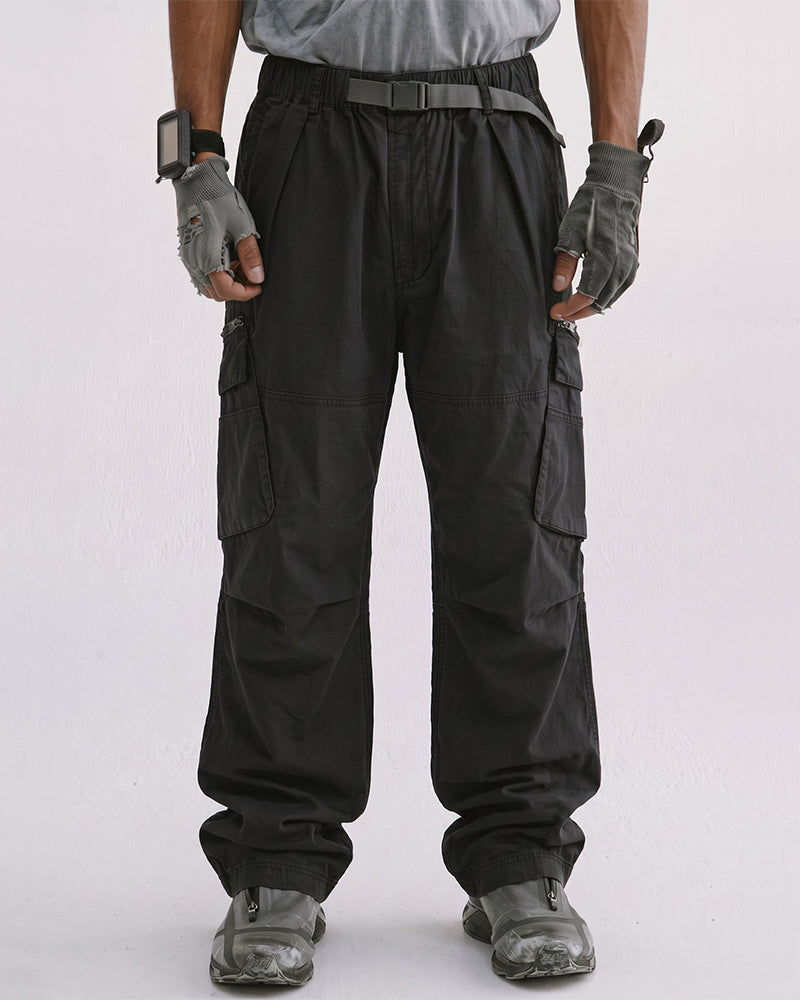 Zippered Multi‑Pocket Cargo Pants
