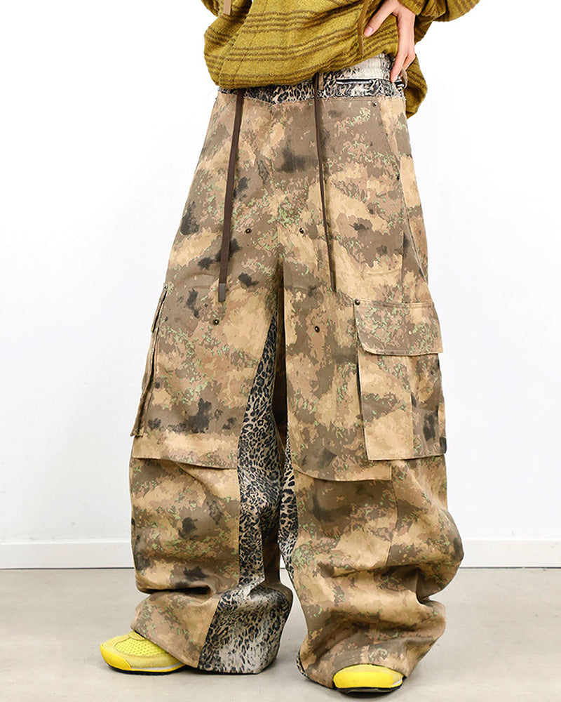 Leopard Panel Camo Cargo