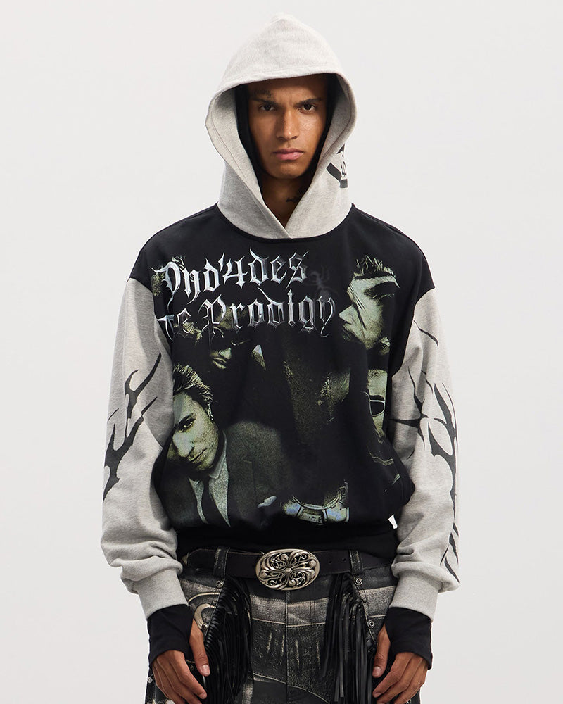 Rockstar Full-Print Contrast Hoodie