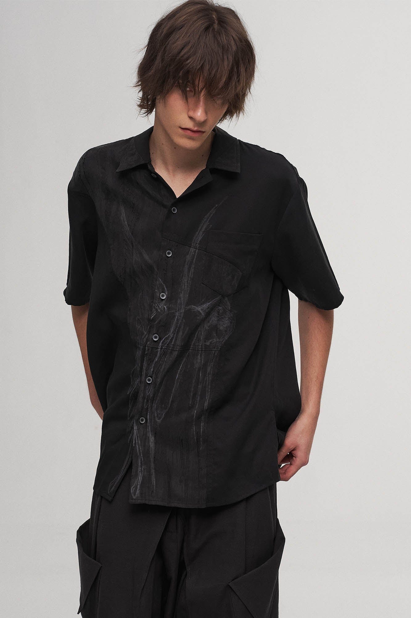 Dark Angel Paneled Half Shirt