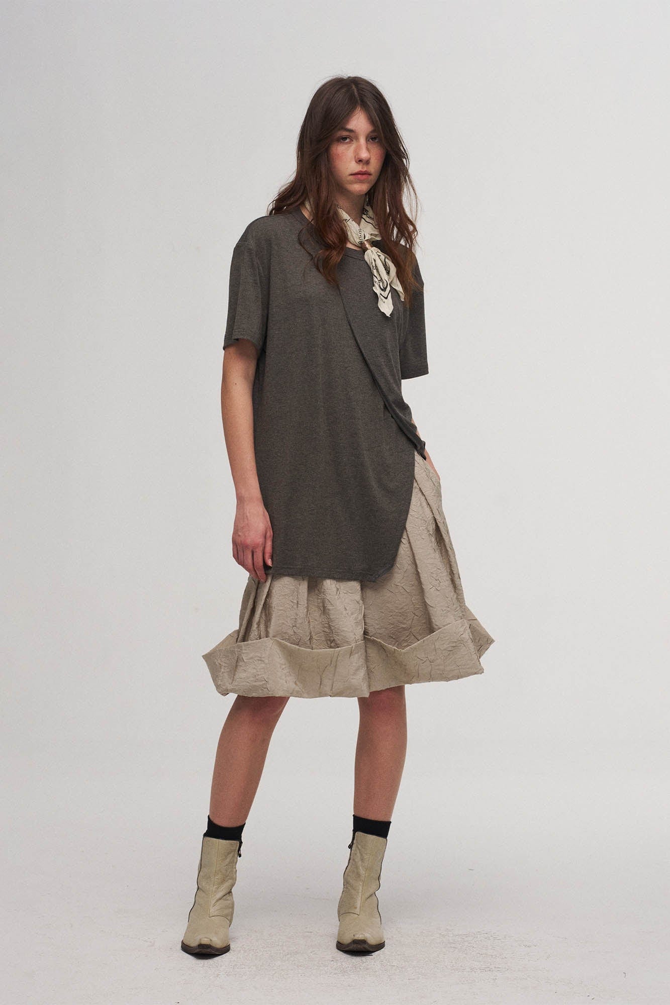 Asymmetrical Layered Spliced T-Shirt