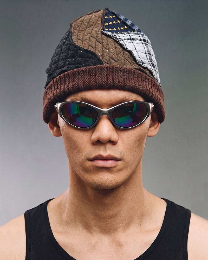 Wasteland Patchwork Thermal Knitted Hat